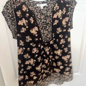 DR2 Black Floral Blouse